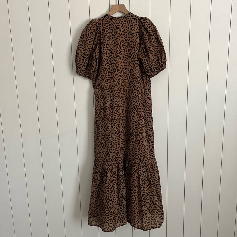 Emerson Fry Leopard-Print Midi Dress in Tan and Black - Picture 13 of 13